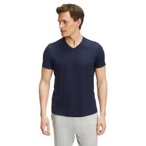 Handværk T-Shirt Men's Medium Navy Pima Cotton V-Neck Short Sleeve Pullover Tee